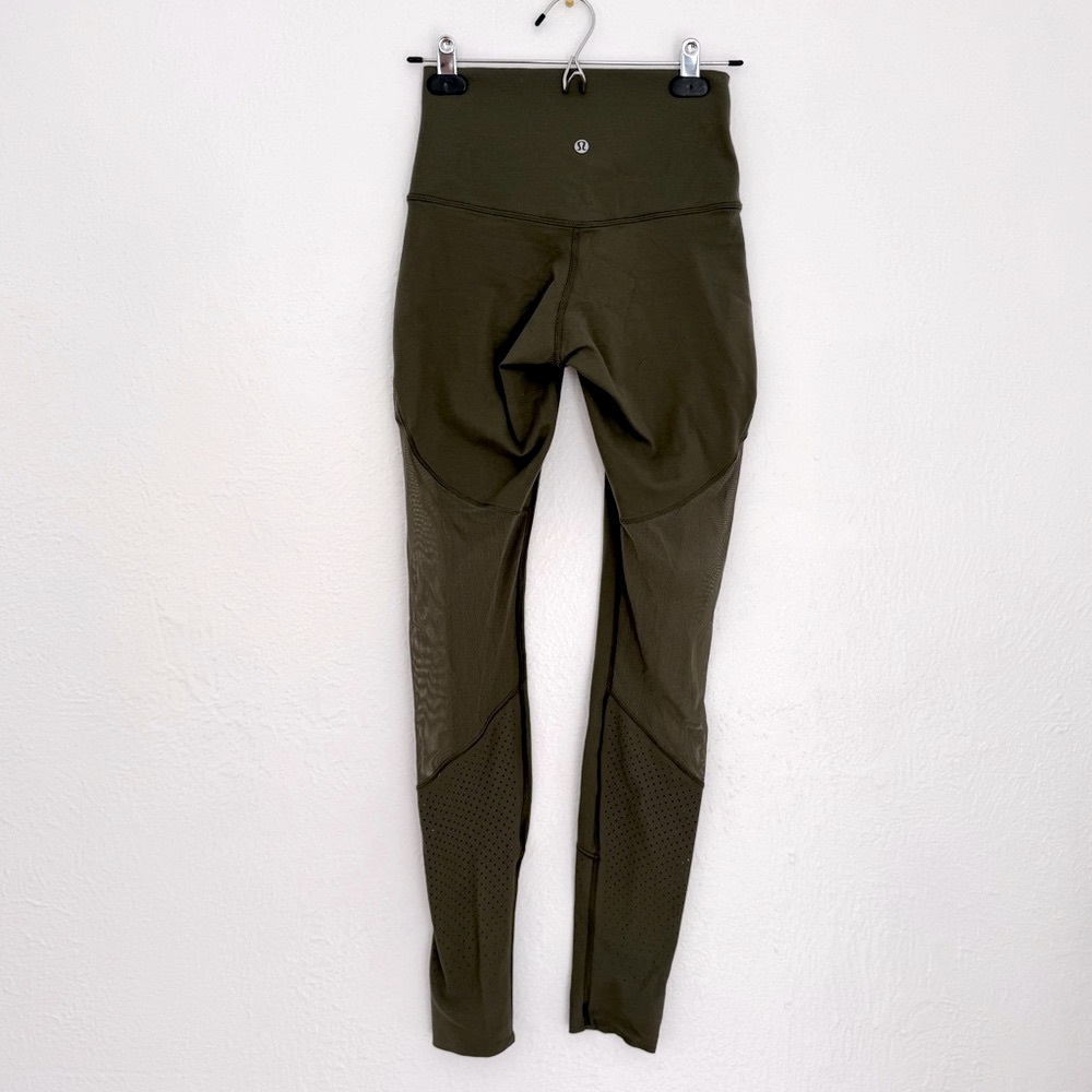Dark green lululemon leggings size 4